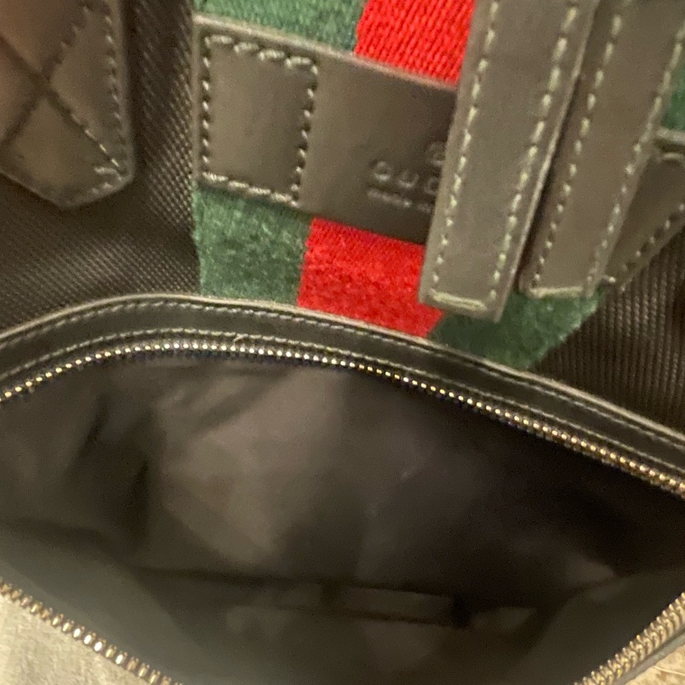 Gucci Black Backpack with Red and Green Accents Techno - Picture 9 of 9